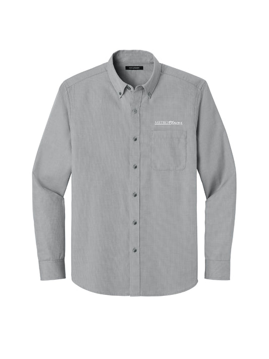 MPM130. Port Authority Long Sleeve Nailhead Easy Care Shirt