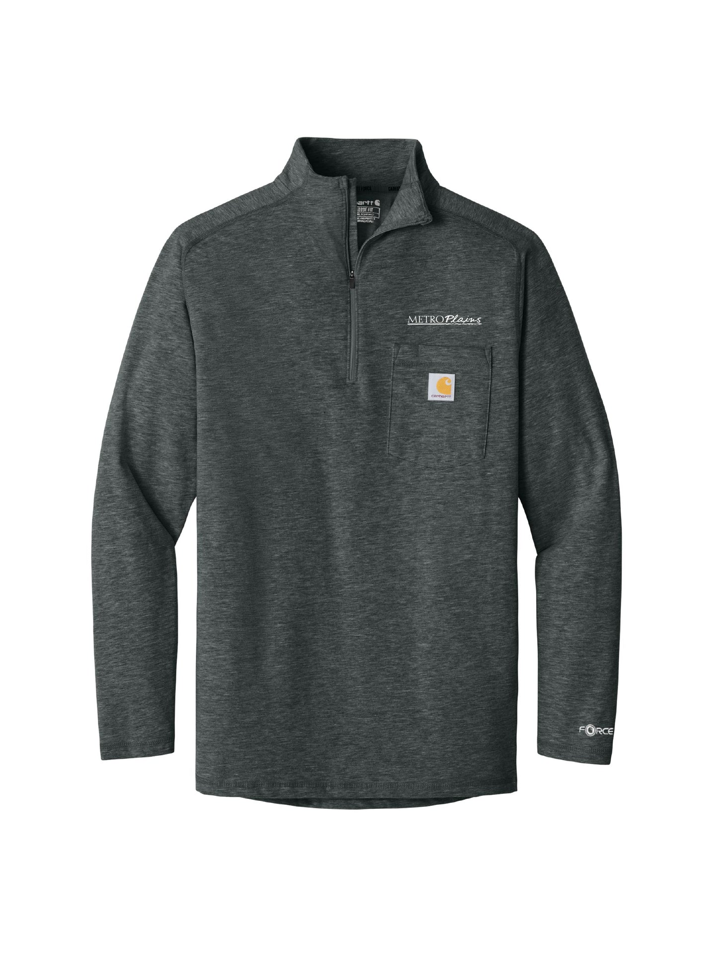 MPM133. Carhartt Force 1/4-Zip Long Sleeve T-Shirt