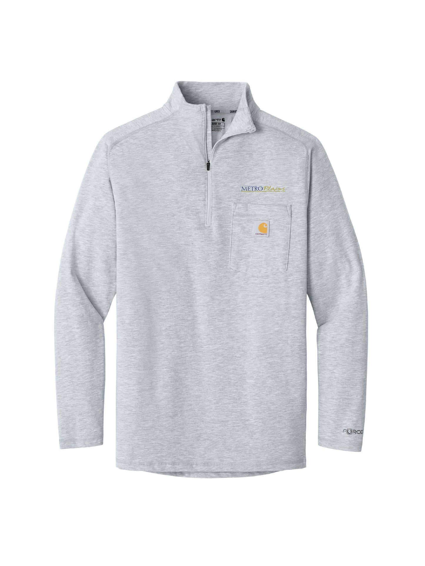 MPM133. Carhartt Force 1/4-Zip Long Sleeve T-Shirt