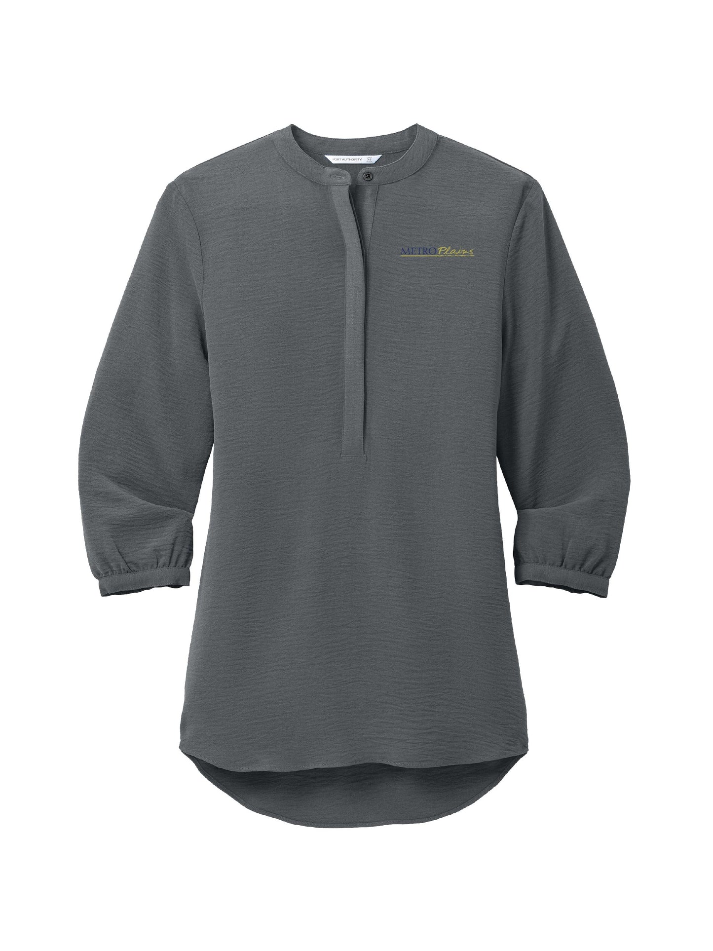 MPM218. Port Authority Women's 3/4-Sleeve Textured Crepe Tunic