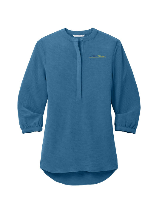 MPM218. Port Authority Women's 3/4-Sleeve Textured Crepe Tunic