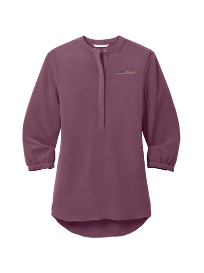 MPM218. Port Authority Women's 3/4-Sleeve Textured Crepe Tunic