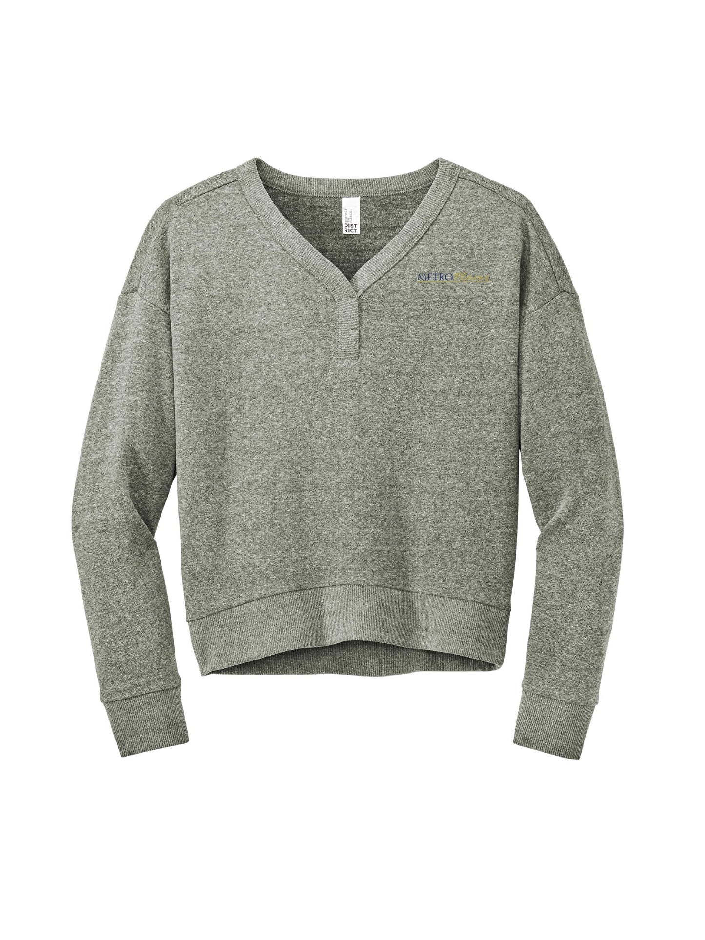 MPM219. District Women’s Perfect Tri Fleece V-Neck Sweatshirt