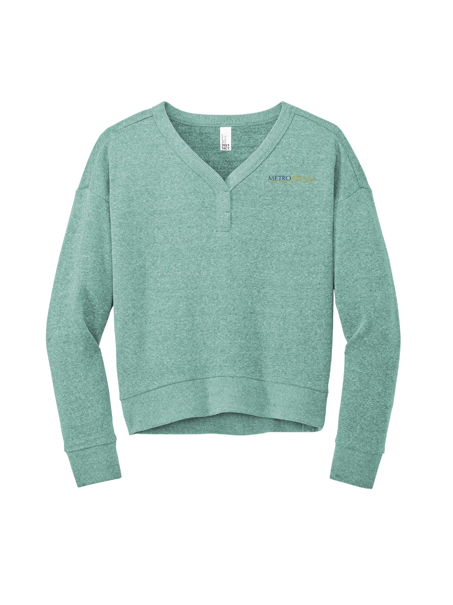 MPM219. District Women’s Perfect Tri Fleece V-Neck Sweatshirt