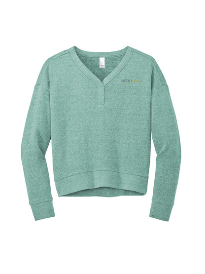 MPM219. District Women’s Perfect Tri Fleece V-Neck Sweatshirt