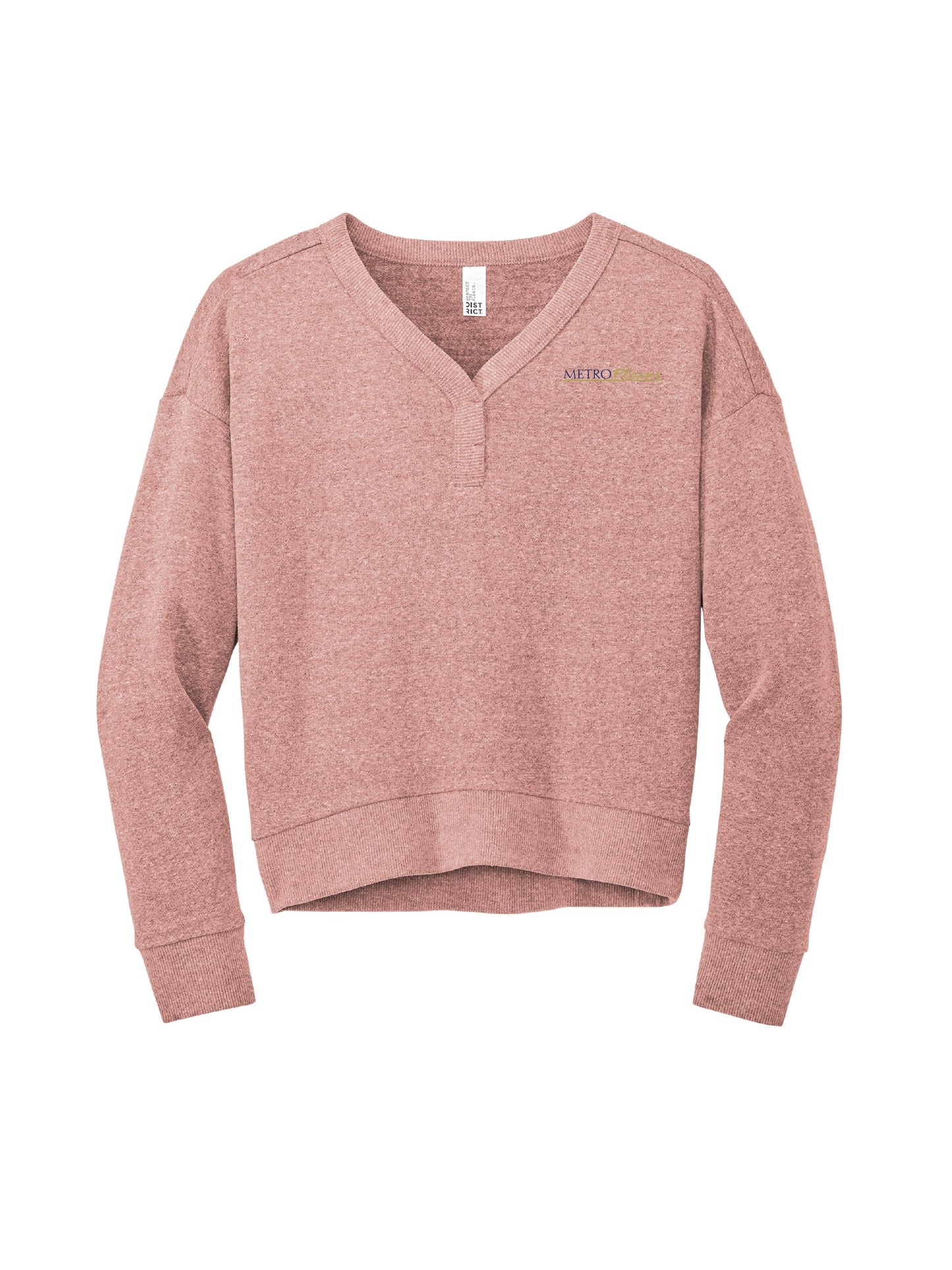MPM219. District Women’s Perfect Tri Fleece V-Neck Sweatshirt