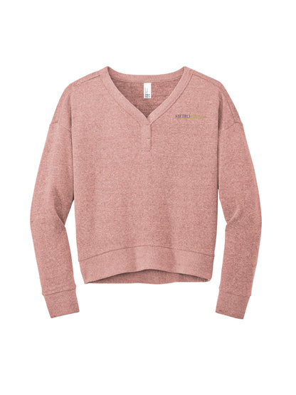 MPM219. District Women’s Perfect Tri Fleece V-Neck Sweatshirt