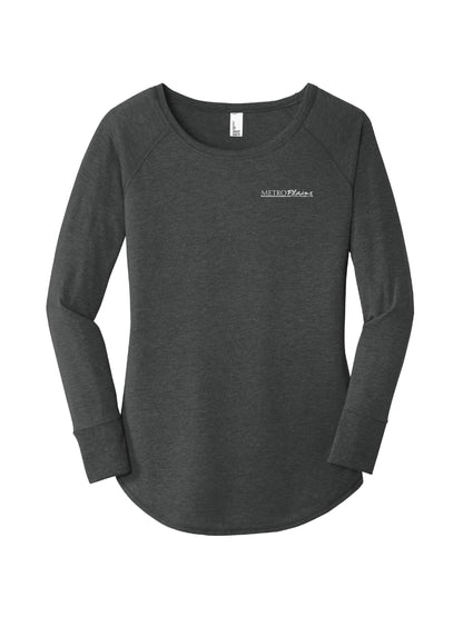 MPM216. District ® Ladies' Perfect Tri ® Long Sleeve Tunic Tee