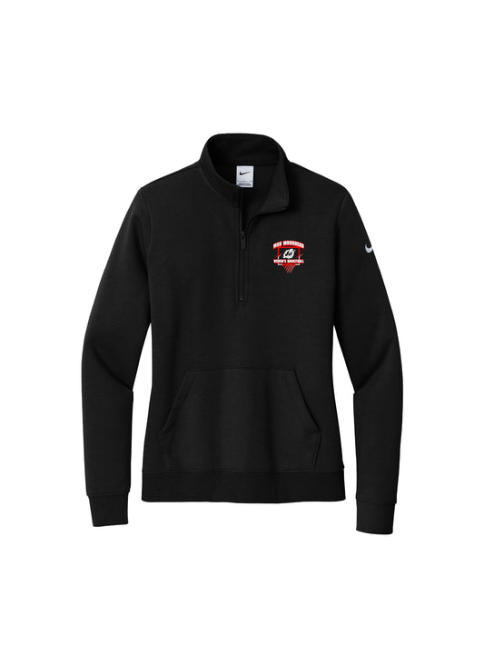 MSUMWB201. Nike Ladies Club Fleece Sleeve Swoosh 1/2-Zip