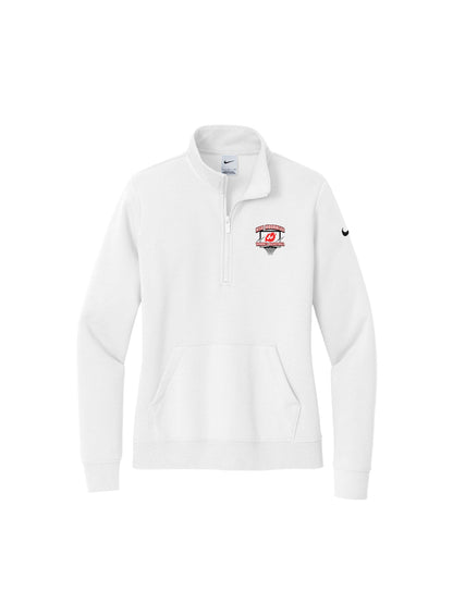 MSUMWB201. Nike Ladies Club Fleece Sleeve Swoosh 1/2-Zip