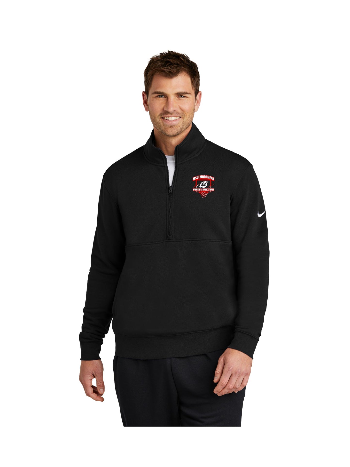 MSUMWB104. Nike® Club Fleece Sleeve Swoosh ½-Zip Shirt