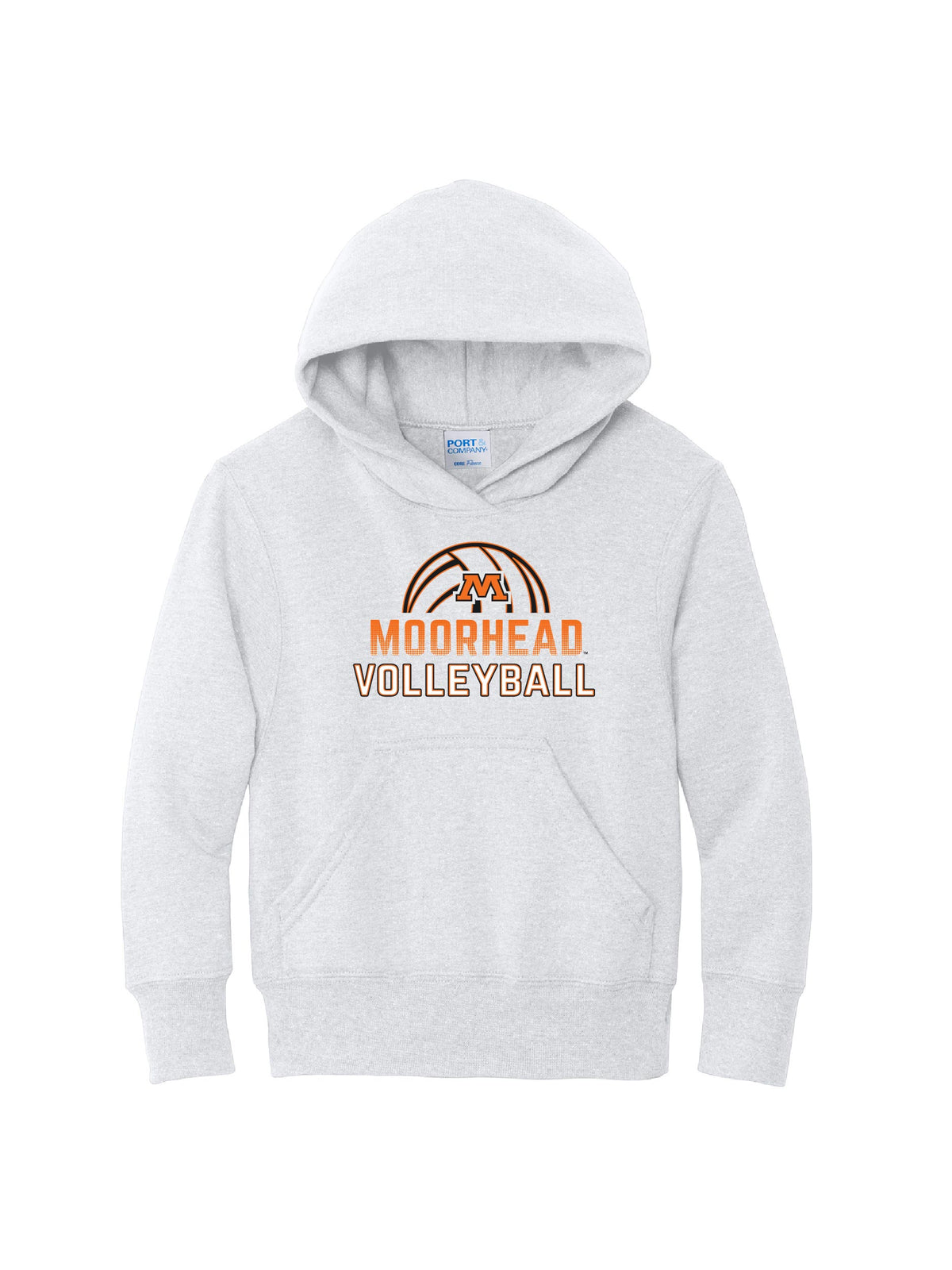 MHDVB401. Port & Co™ Youth Core Fleece Pullover Hooded Sweatshirt