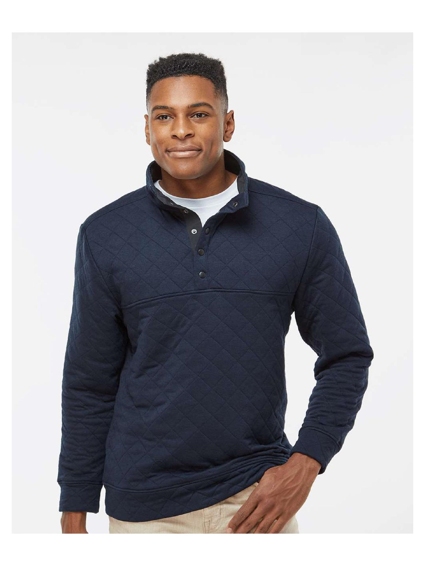 NC121. J. America Quilted Snap Pullover