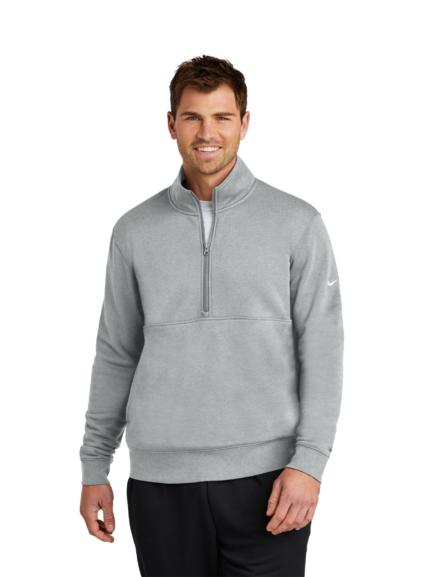 NC135. Nike Club Fleece Sleeve Swoosh 1/2-Zip