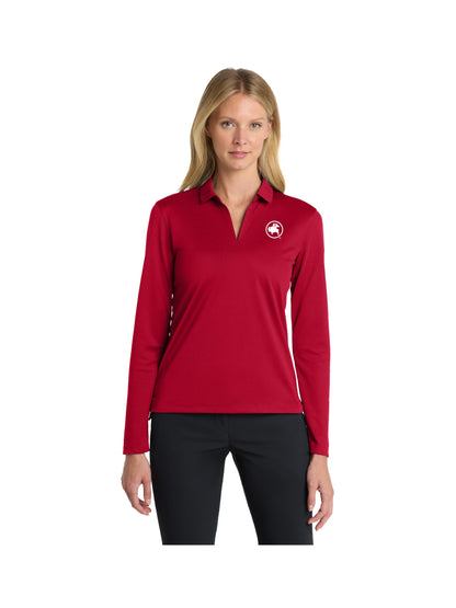 BWW227. Nike Ladies Dri-FIT Micro Pique 2.0 Long Sleeve Polo
