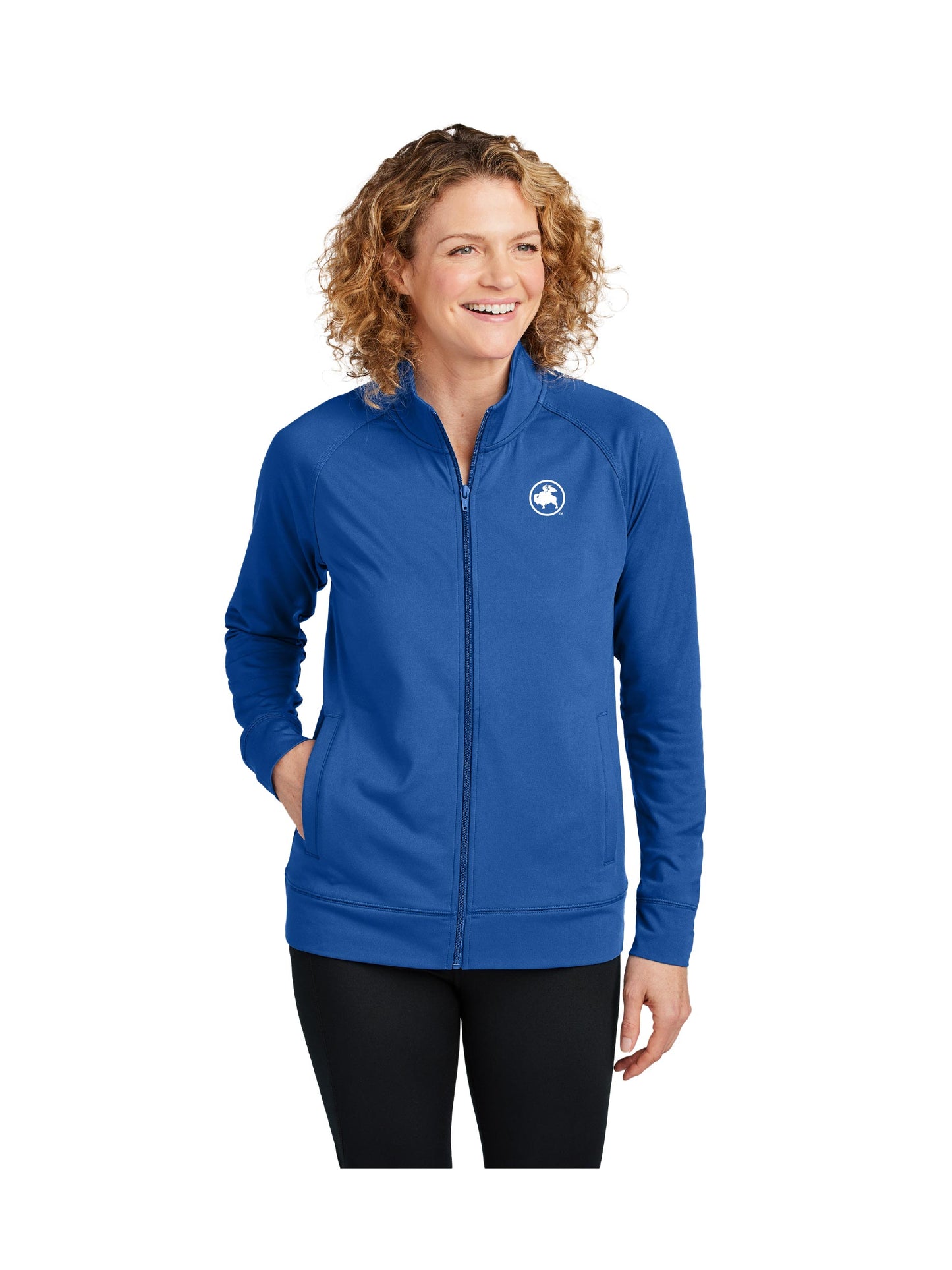 BWW230. Sport-Tek® Ladies Sport-Wick® Stretch Full-Zip Cadet Jacket