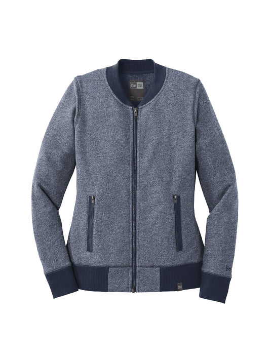 AS103. New Era Women's French Terry Baseball Full-Zip