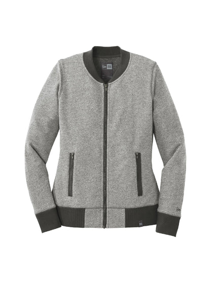 AS103. New Era Women's French Terry Baseball Full-Zip