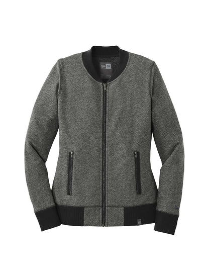 AS103. New Era Women's French Terry Baseball Full-Zip