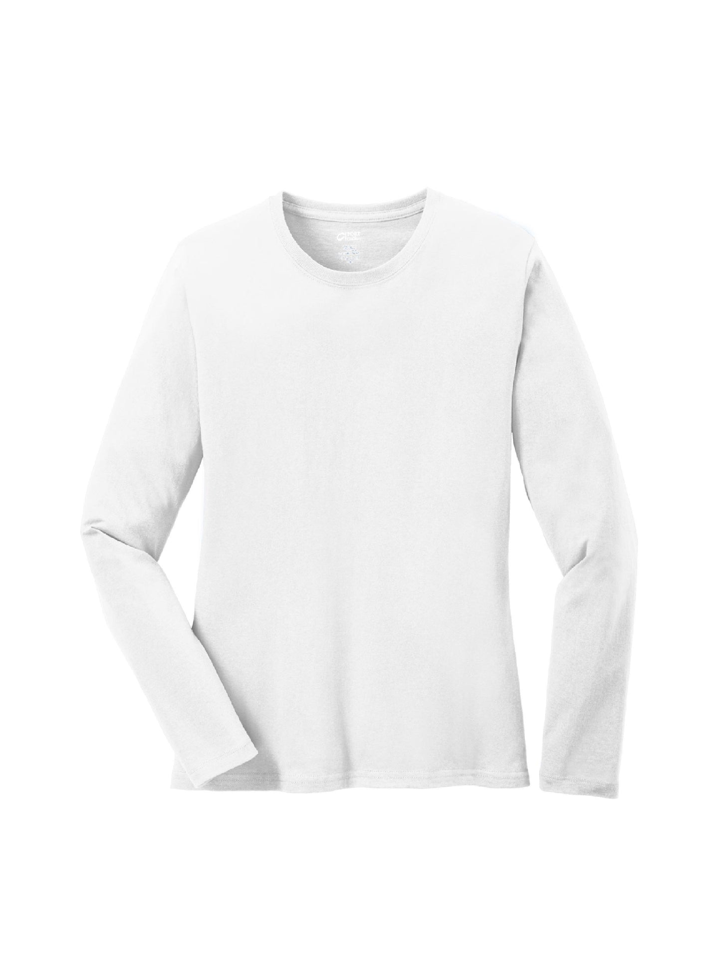 AS107. Port & Company Women's Long Sleeve Core Cotton Tee
