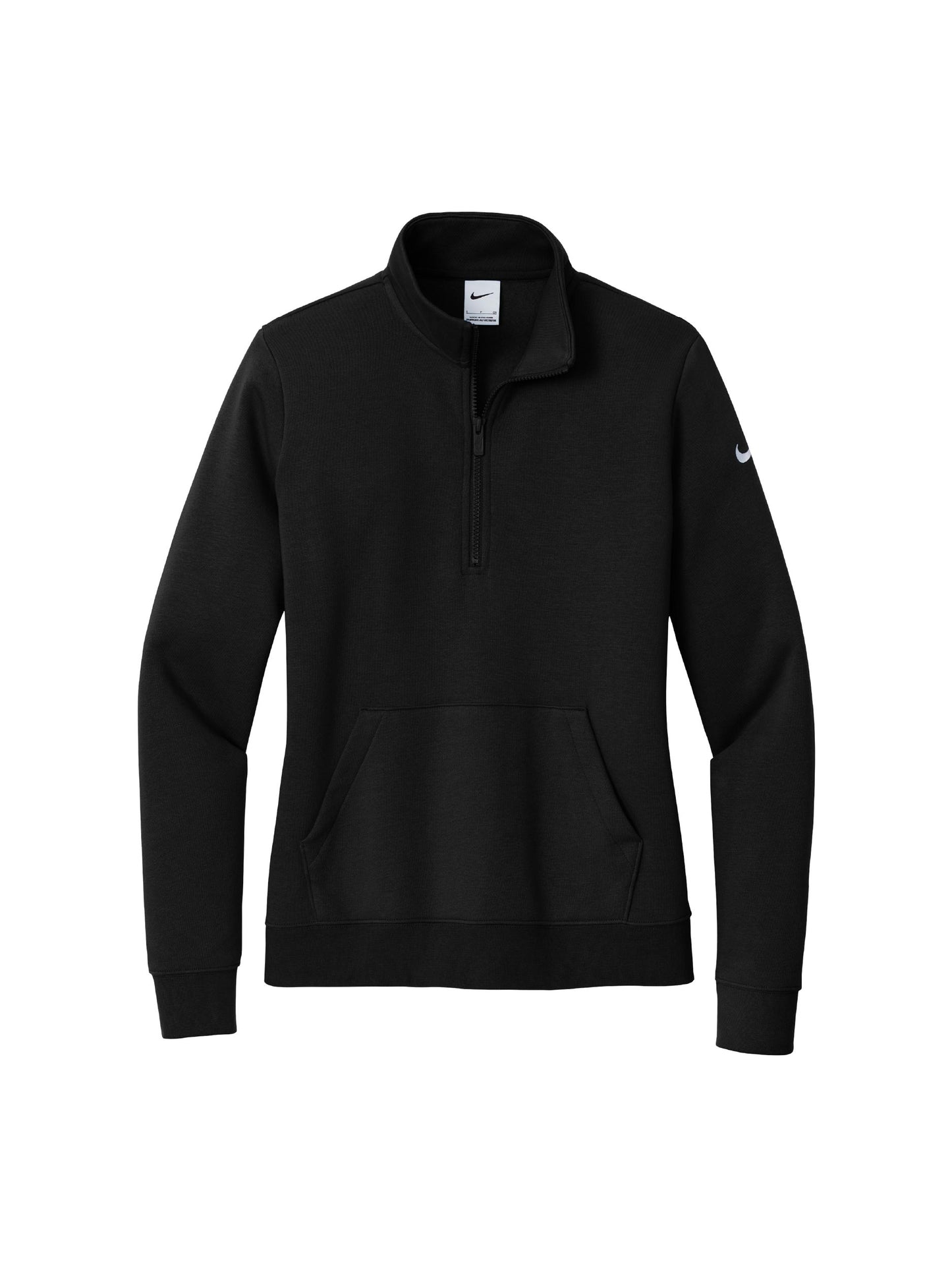 NC222. Nike Ladies Club Fleece Sleeve Swoosh 1/2-Zip