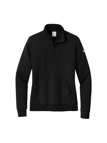 NC222. Nike Ladies Club Fleece Sleeve Swoosh 1/2-Zip
