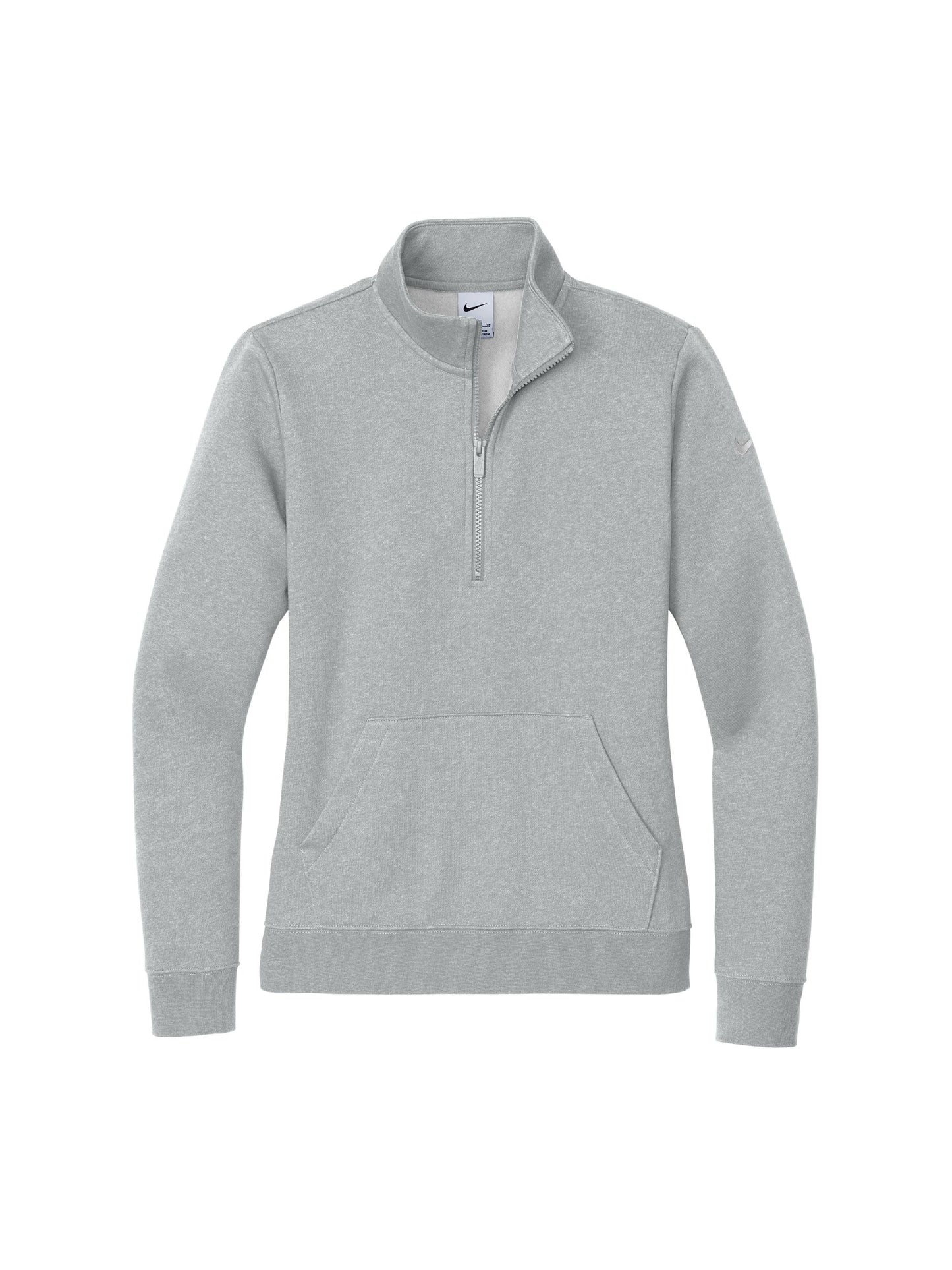 NC222. Nike Ladies Club Fleece Sleeve Swoosh 1/2-Zip