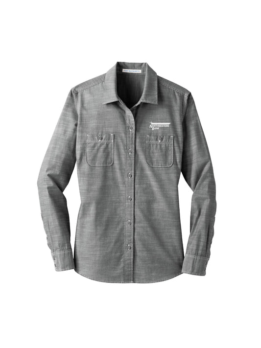NB101. Port Authority Women's Slub Chambray Shirt