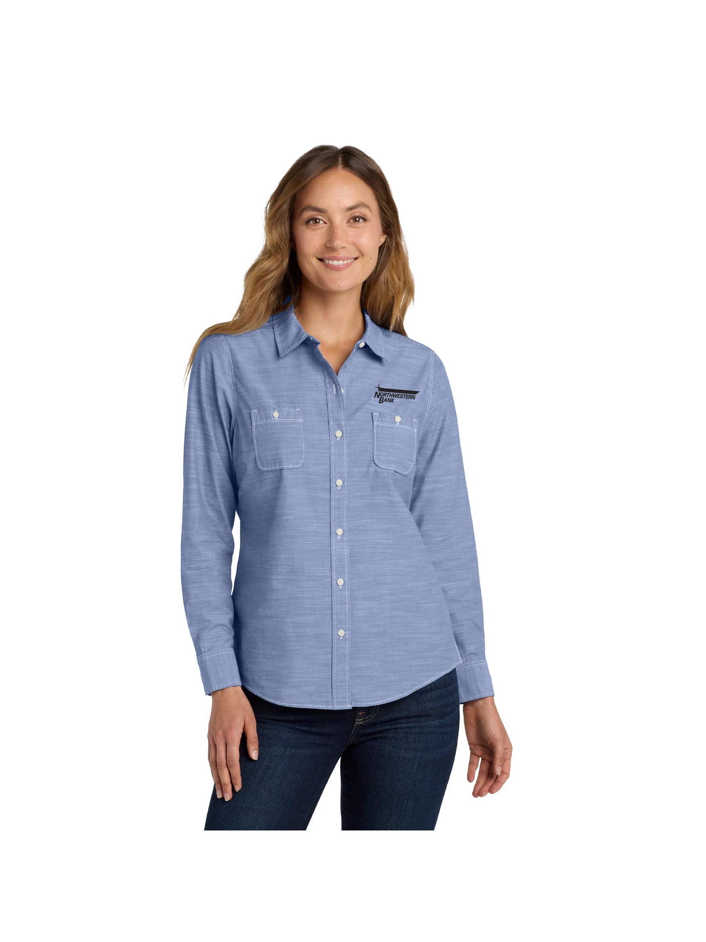 NB101. Port Authority Women's Slub Chambray Shirt