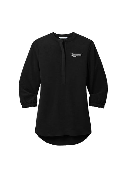 NB102. Port Authority Women's 3/4-Sleeve Textured Crepe Tunic