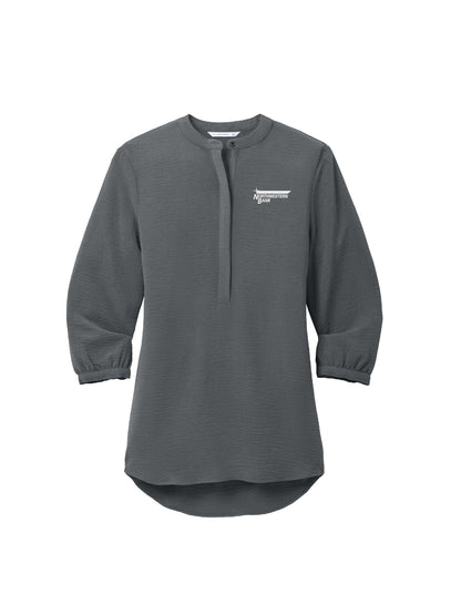 NB102. Port Authority Women's 3/4-Sleeve Textured Crepe Tunic