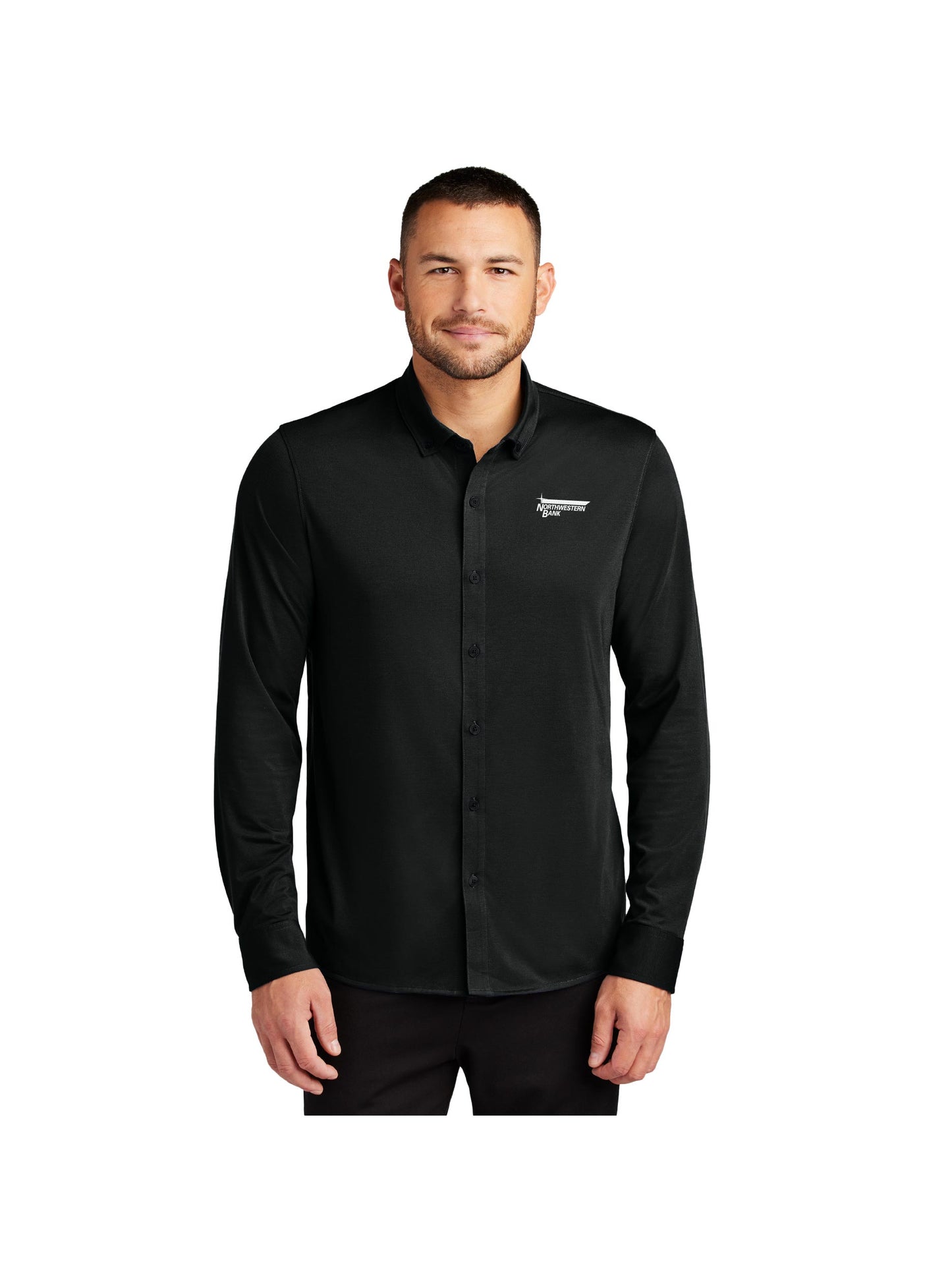 NB200. Mercer+Mettle Stretch Jersey Long Sleeve Shirt