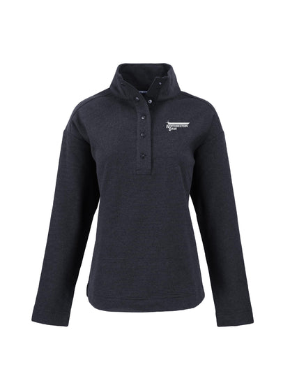 NB116. Cutter & Buck Hunts Point Recycled Fleece Womens Hybrid Snap Placket Pullover