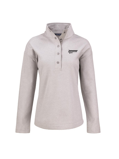 NB116. Cutter & Buck Hunts Point Recycled Fleece Womens Hybrid Snap Placket Pullover