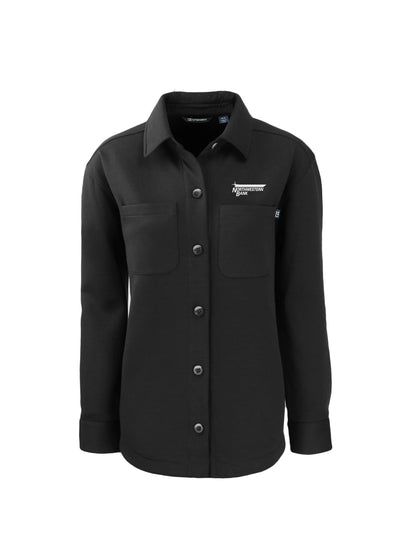 NB117. Cutter & Buck Roam Recycled Buttery-Soft Knit Womens Button Down Shirt Jacket