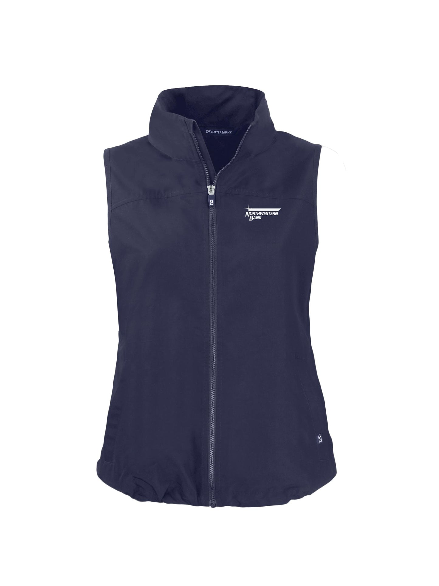 NB118. Cutter & Buck Charter Recycled Packable Womens Full Zip Vest