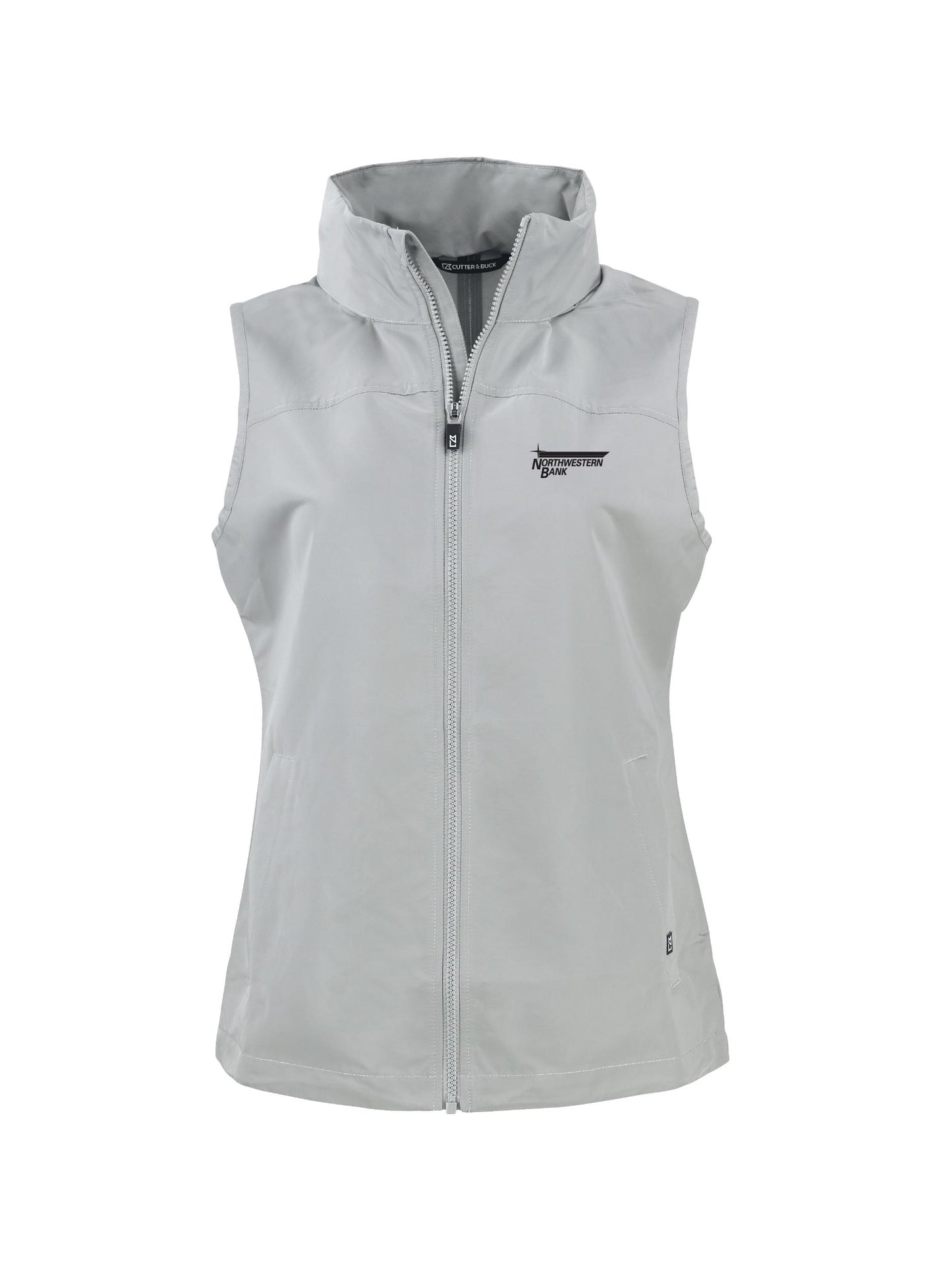 NB118. Cutter & Buck Charter Recycled Packable Womens Full Zip Vest