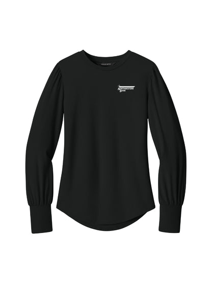 NB119. Mercer+Mettle Women’s Stretch Jersey Long Sleeve Blouson Top