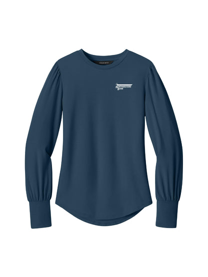 NB119. Mercer+Mettle Women’s Stretch Jersey Long Sleeve Blouson Top