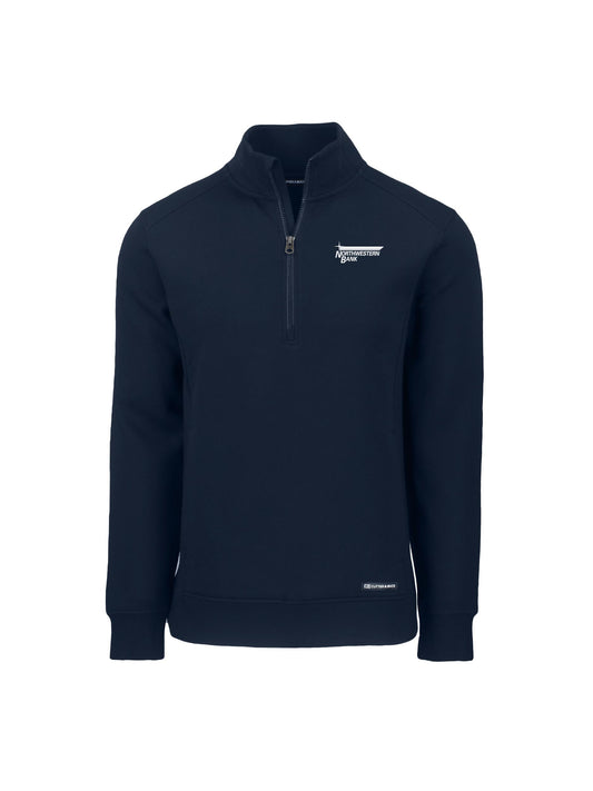 NB215. Cutter & Buck Roam Recycled Buttery-Soft Knit Mens Quarter Zip Jacket
