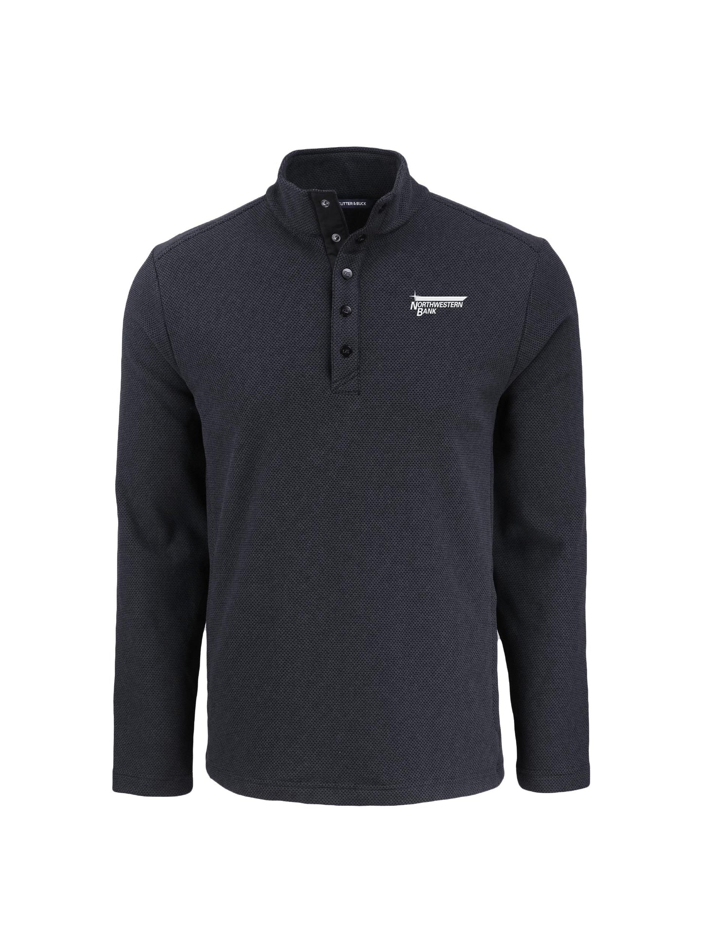 NB216. Cutter & Buck Hunts Point Recycled Fleece Mens Hybrid Snap Placket Pullover