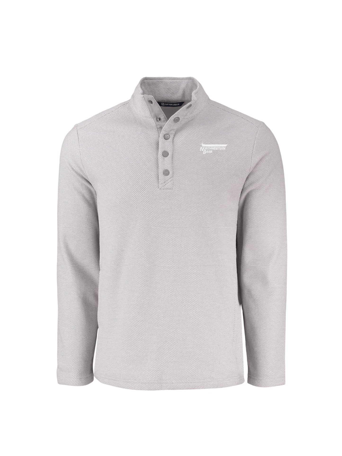 NB216. Cutter & Buck Hunts Point Recycled Fleece Mens Hybrid Snap Placket Pullover