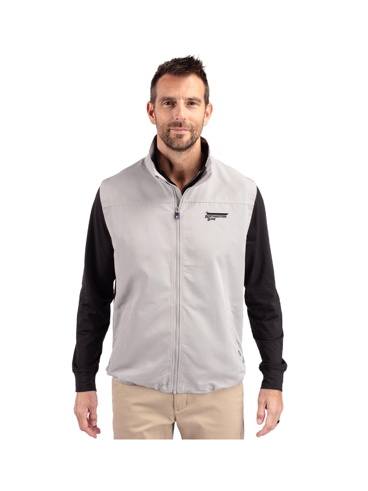 NB217. Cutter & Buck Charter Recycled Packable Mens Full Zip Vest