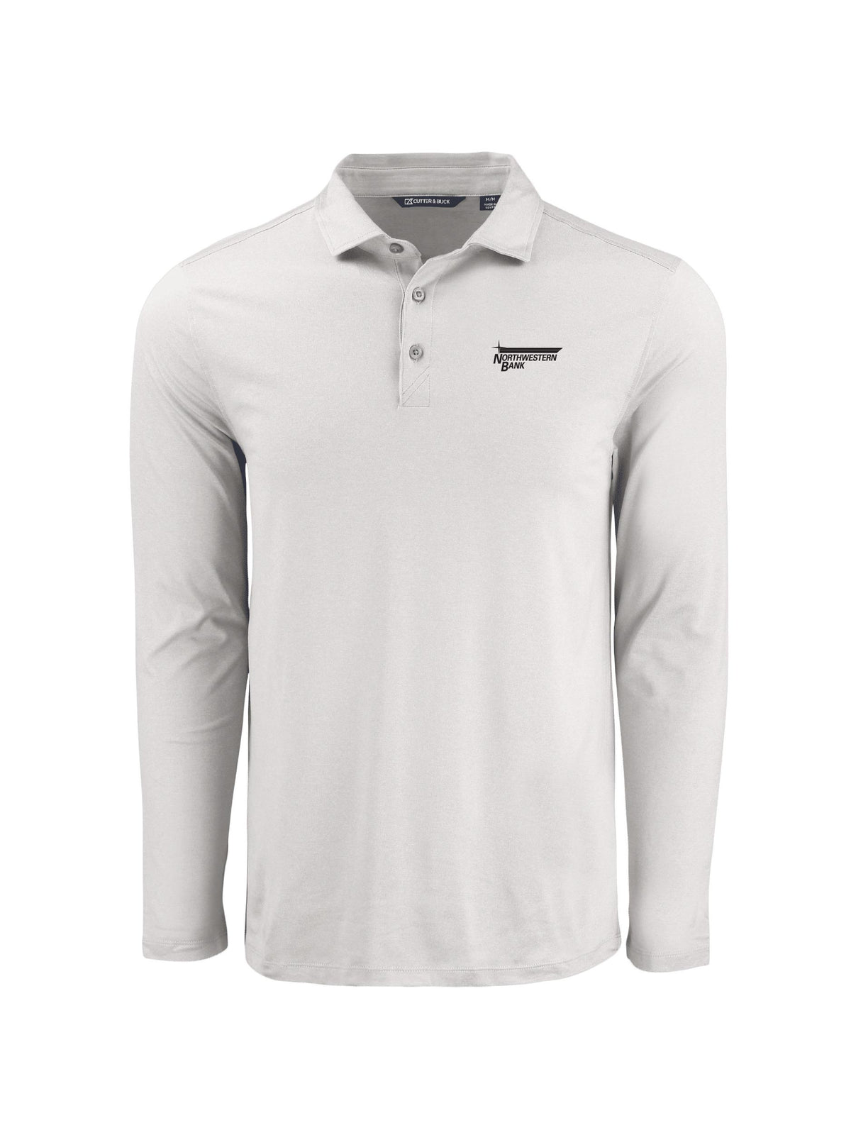 NB222. Cutter & Buck Coastline Recycled Double Peached Mens Long Sleeve Polo