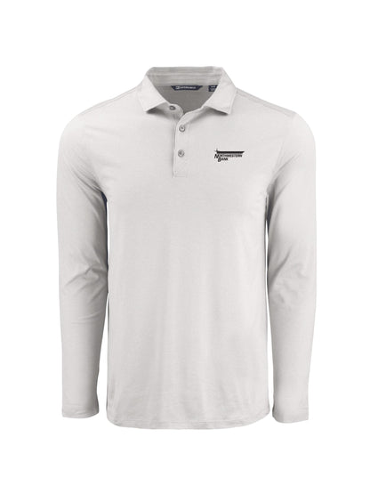NB222. Cutter & Buck Coastline Recycled Double Peached Mens Long Sleeve Polo