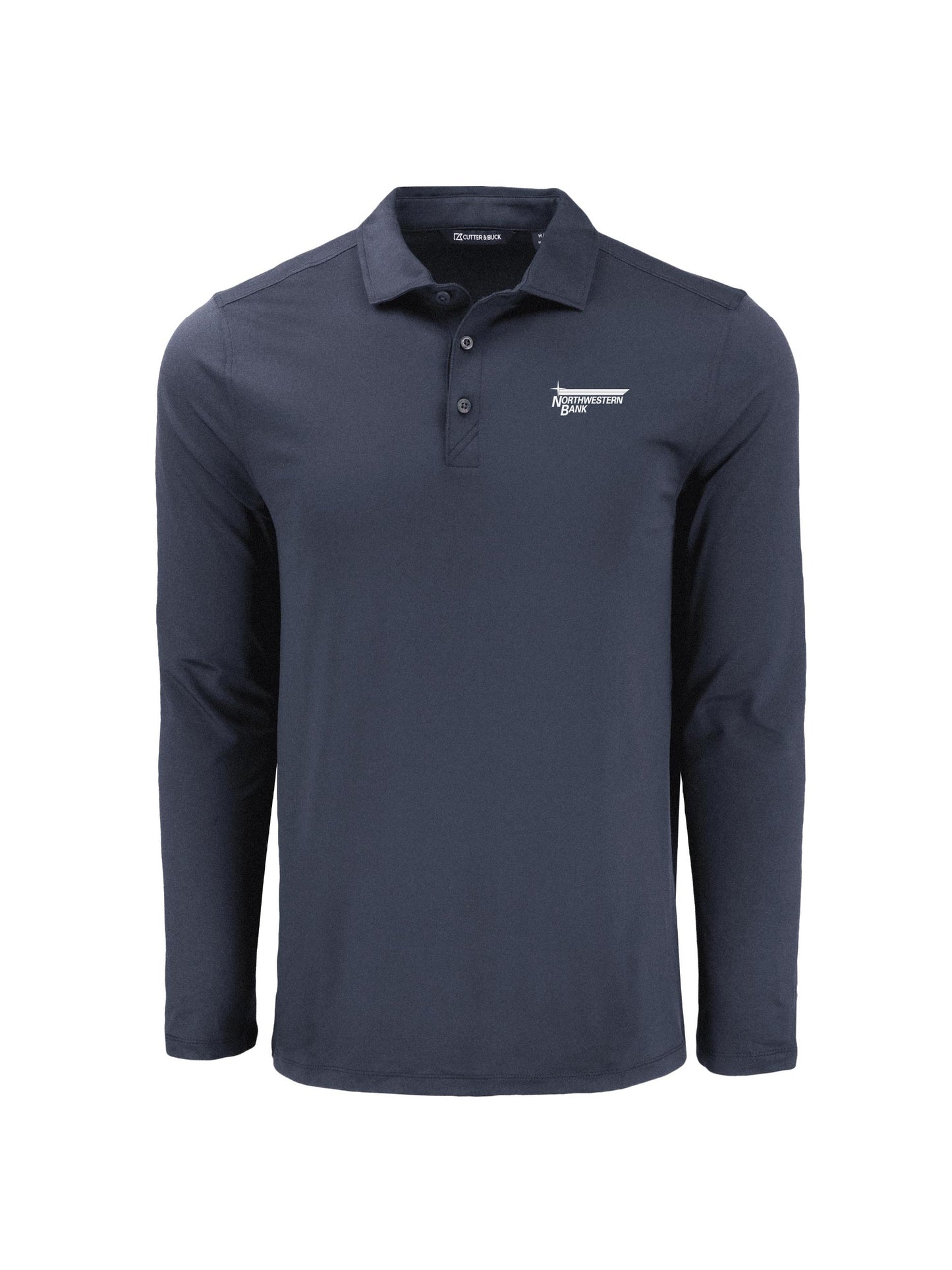 NB222. Cutter & Buck Coastline Recycled Double Peached Mens Long Sleeve Polo