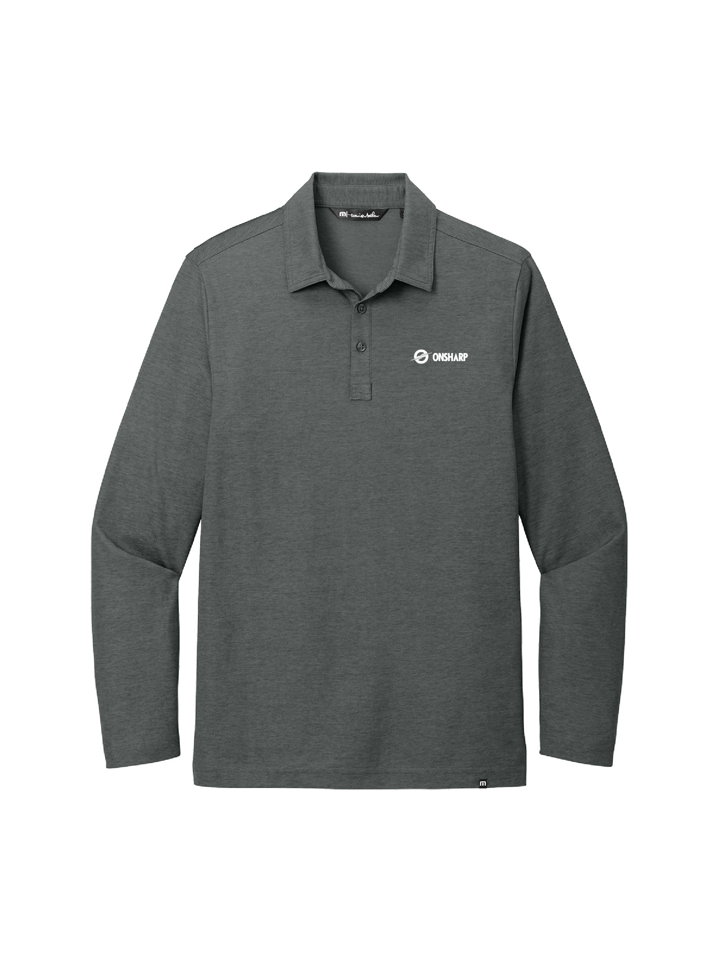 OS210. TravisMathew Oceanside Heather Long Sleeve Polo