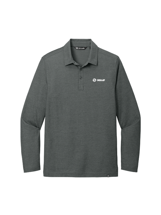 OS210. TravisMathew Oceanside Heather Long Sleeve Polo