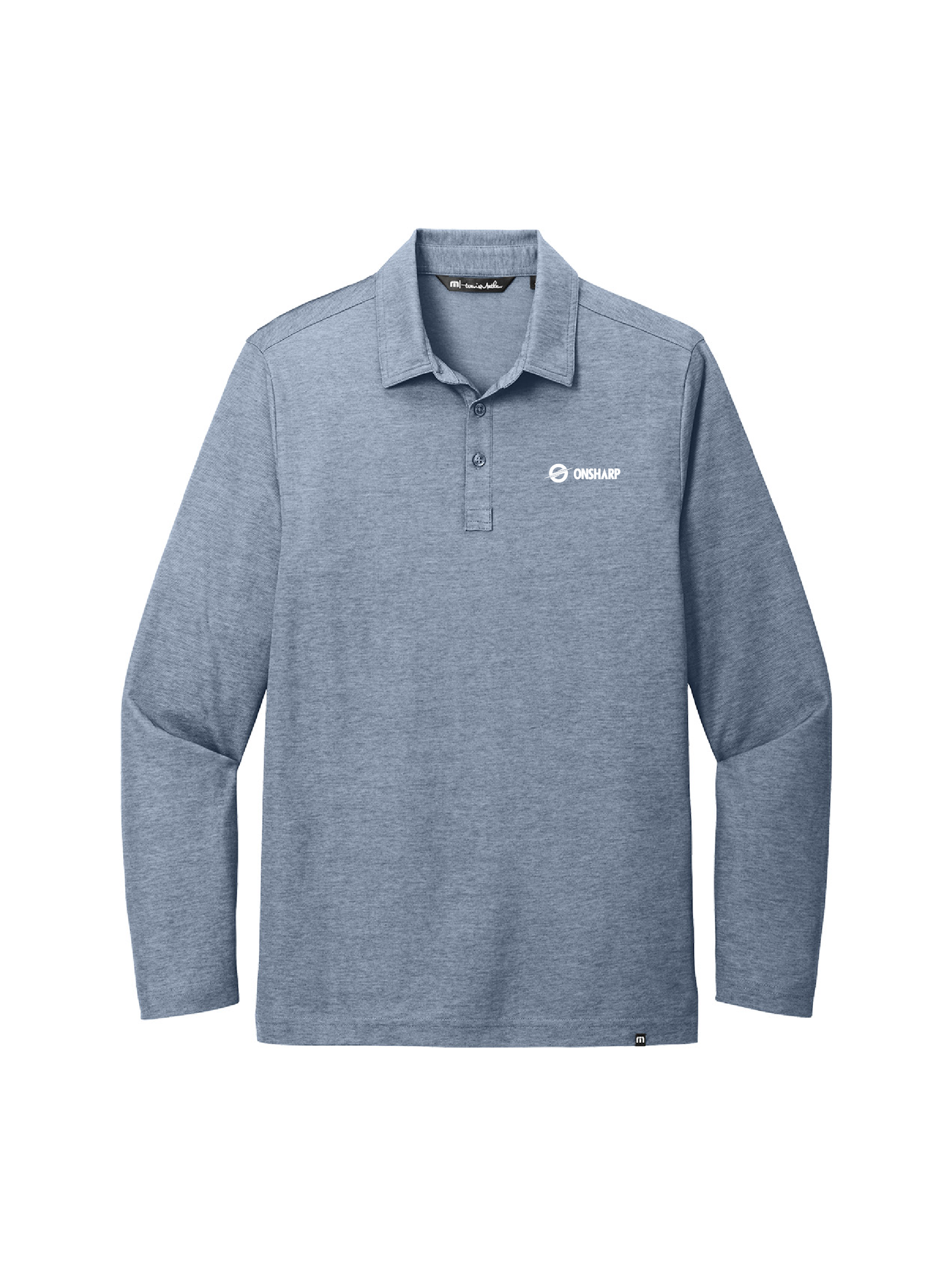 OS210. TravisMathew Oceanside Heather Long Sleeve Polo