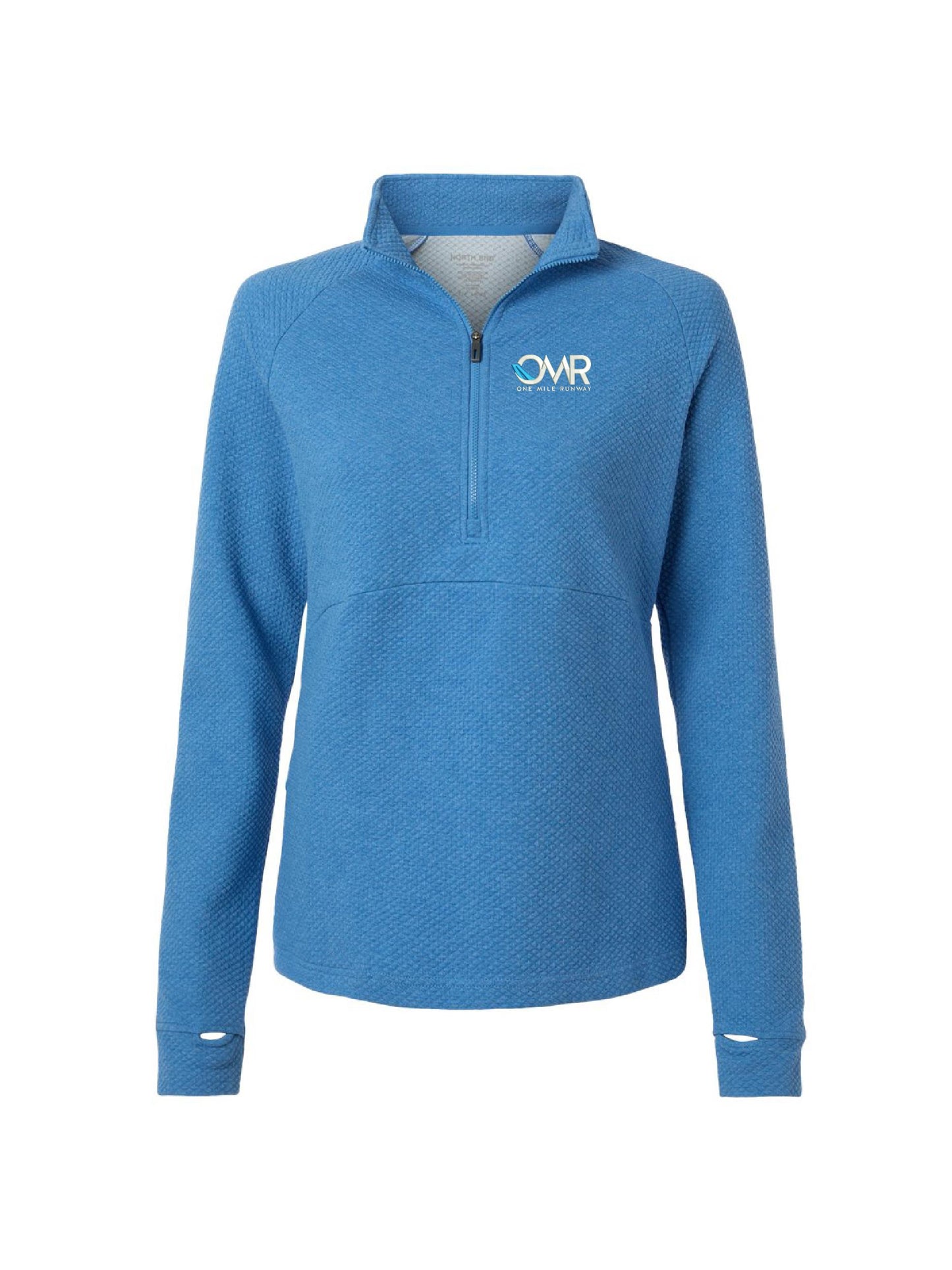 OMR103. North End Women's Spirit Textured Quarter-Zip Pullover